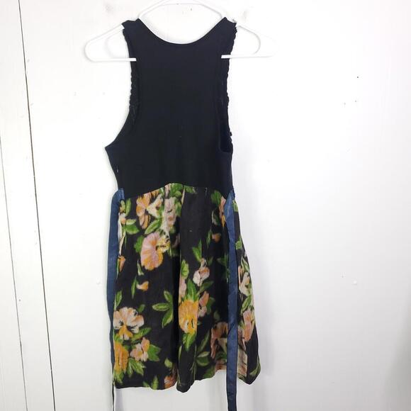 Free People Dress Womens Small Embroidered High Neck Floral Skirt Fit Flare - Picture 13 of 13